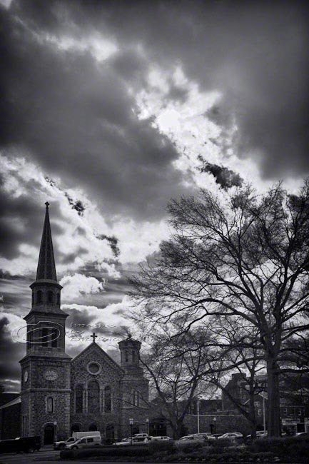 Morristown United Methodist Church Travel Photo black & white 8x12" print