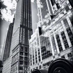 New York City Architecture photo black & white Empire State Bldg skyscrapers 8x12