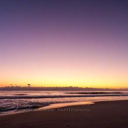 Sunrise Photo ocean beach home decor orange purple print 8x12"
