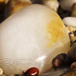 Beach Photo, macro photo, stone photo, glowing sun, 5x7" print