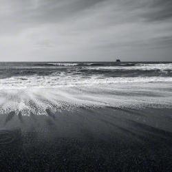 Beach Ocean Photo black & white waves sky contrast 8x12" print