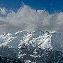 Panoramic Photo mountain panorama photo Austrian Alps 30x7.5" print