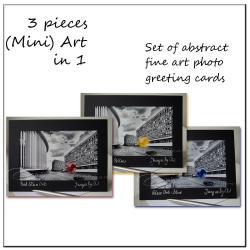 Greeting Card Set Fine art photo black & white abstract 5x7"